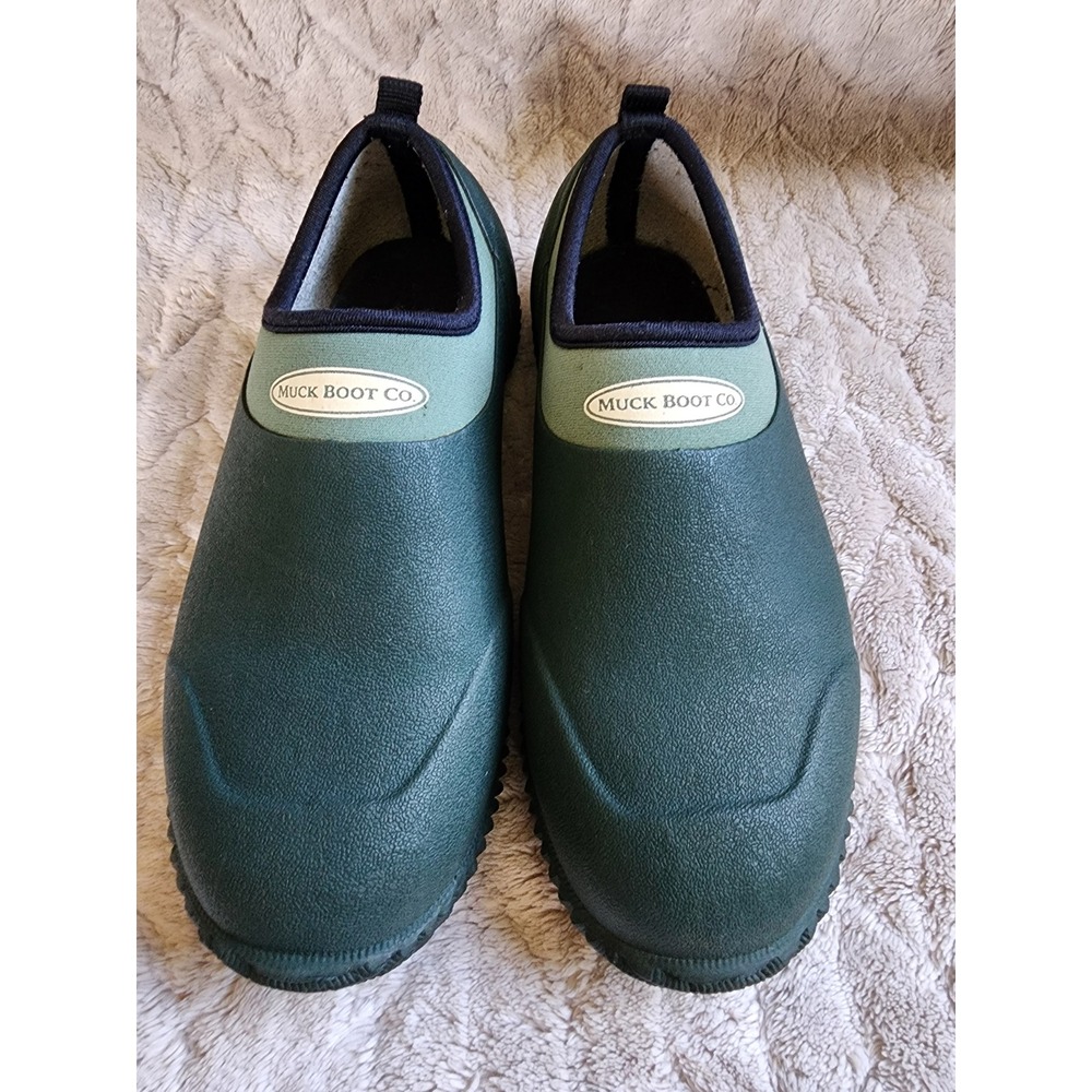 Muck Boot Muckster II Lo Womens 6 Garden Shoes Green Waterproof Rubber Slip On